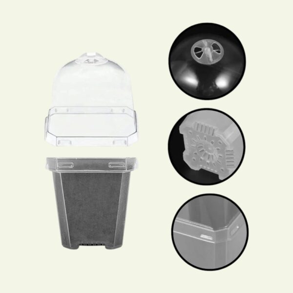 Pot met deksel voor kleine planten